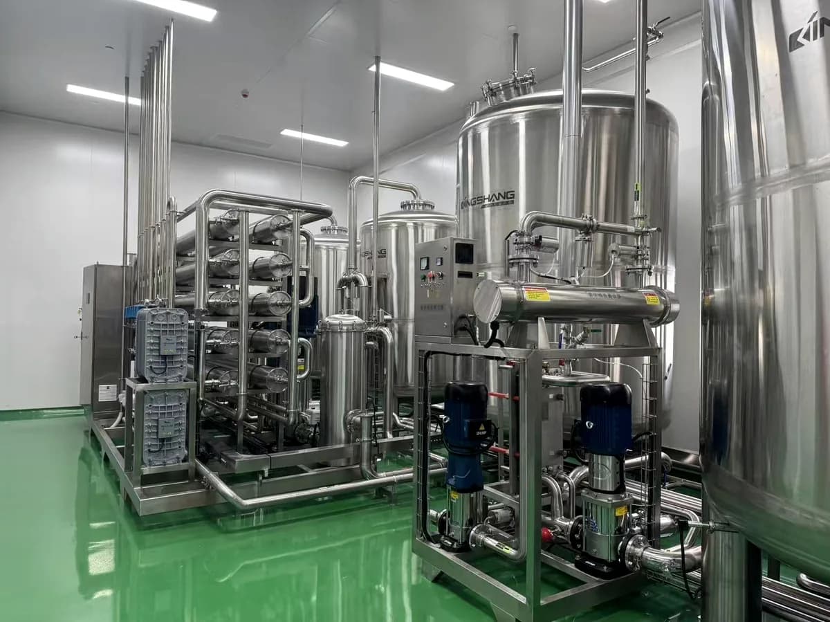 Purified water processing equipment for cosmetic and personal care production