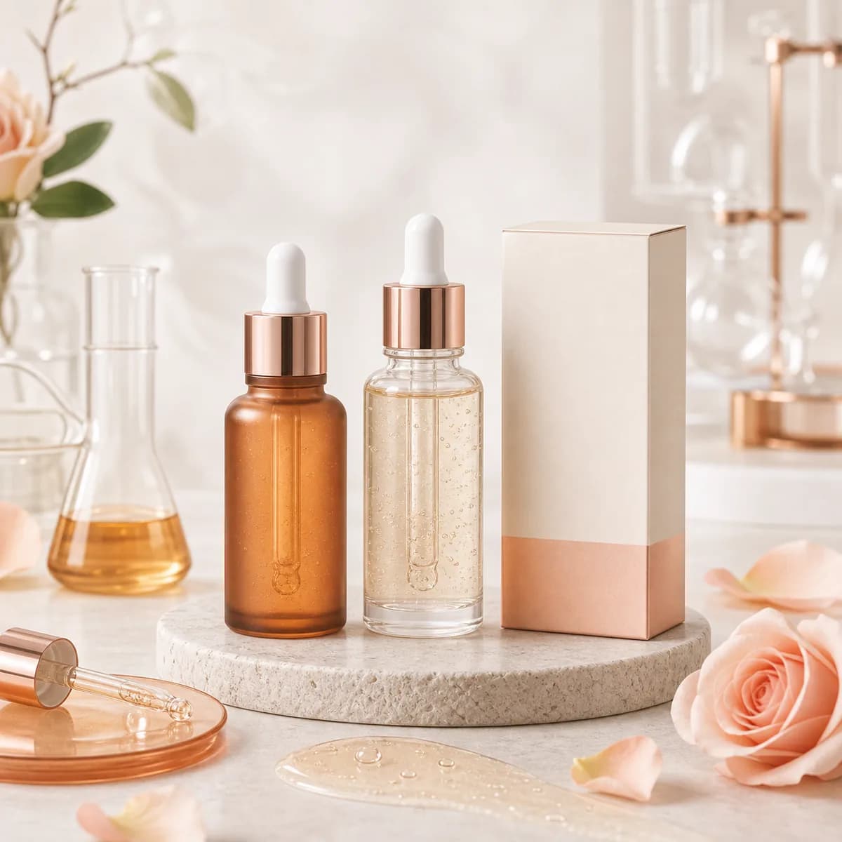 Premium brightening glow serum product line for private label OEM ODM skincare manufacturing