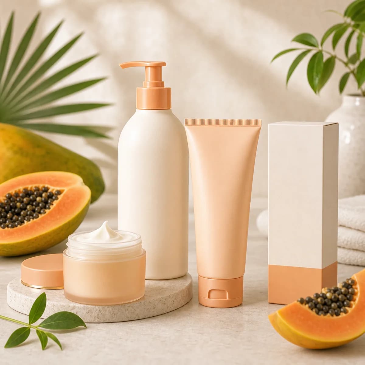 Premium papaya body lotion product line for private label OEM ODM body care manufacturing