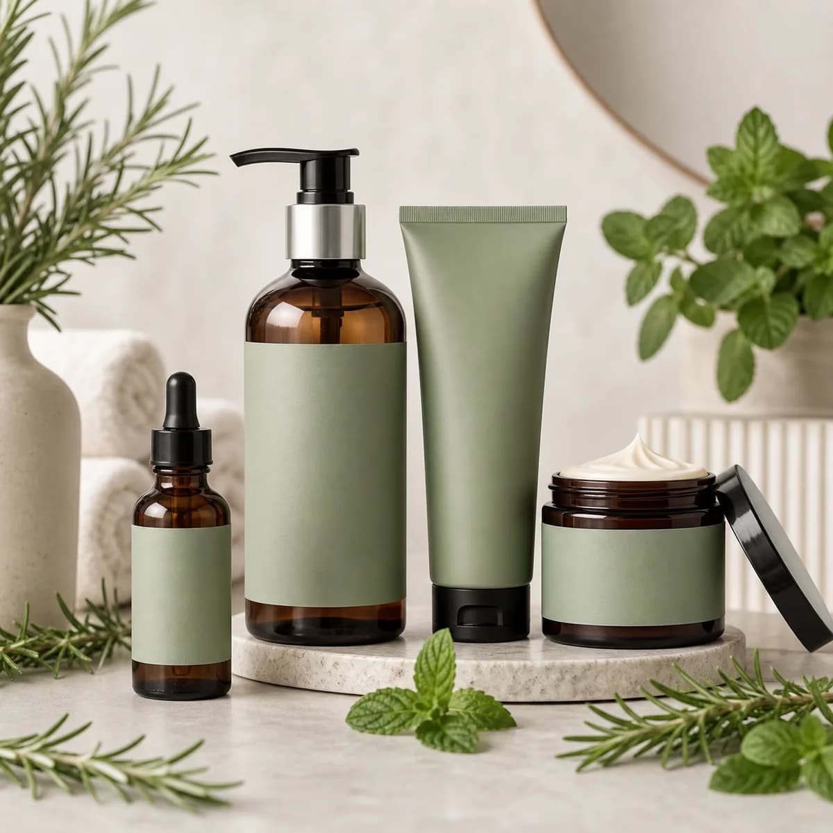 Premium rosemary mint hair care product line for OEM ODM shampoo conditioner and mask manufacturing