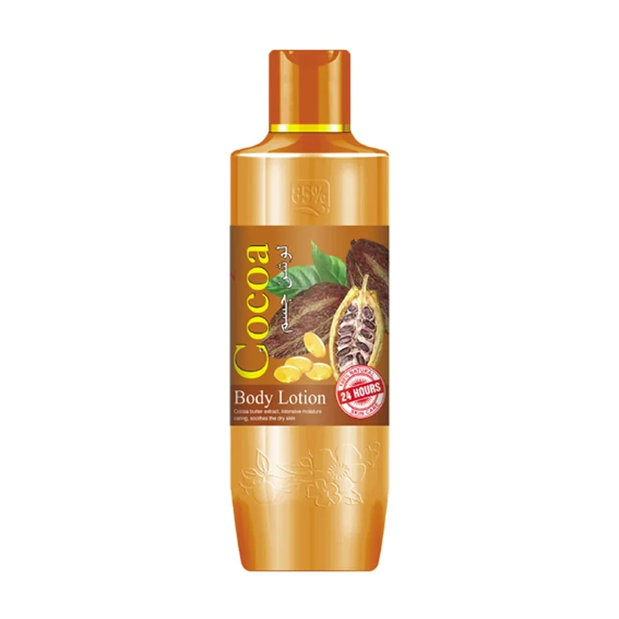 24 Hours Intensive Moisturizing Cocoa Body Lotion Cocoa Butter Extract for Soothing Dry Skin white background product image for OEM/ODM