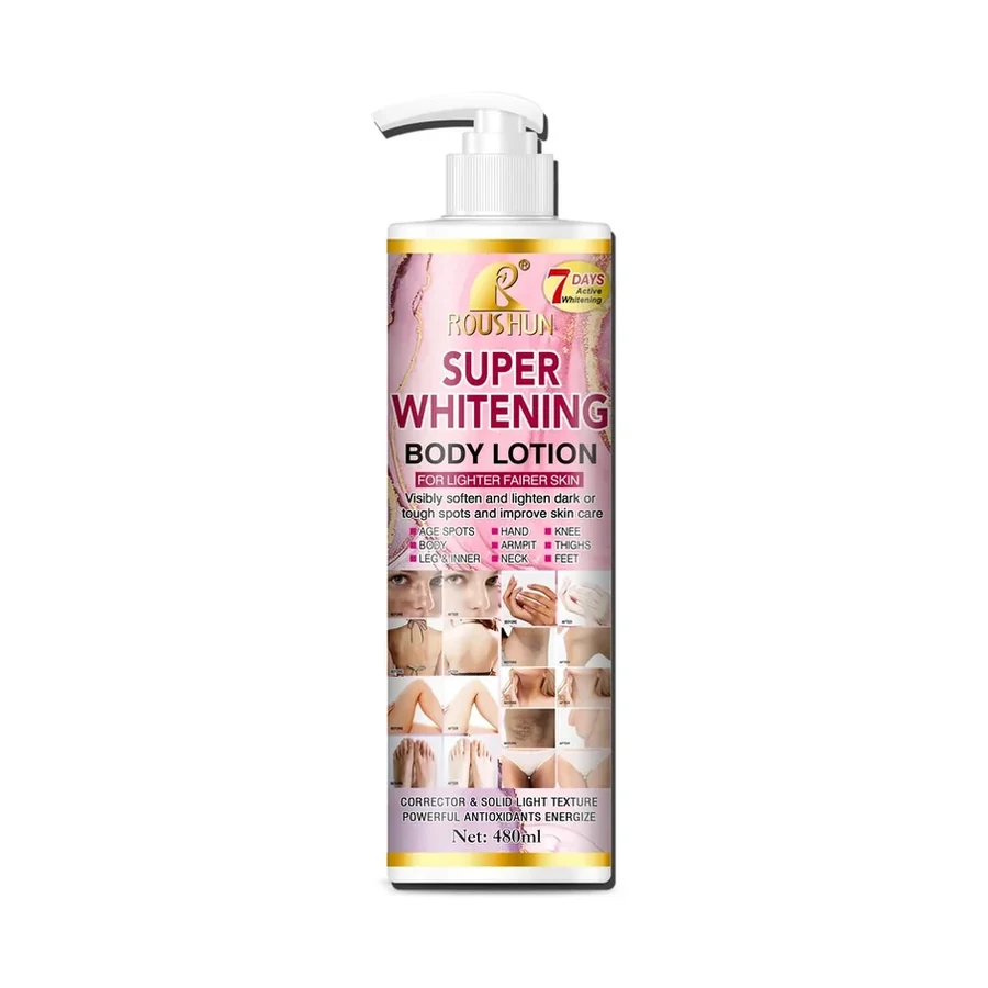 Brightening Vegan Collagen Body Lotion 480ml white background product image for OEM/ODM private label body lotion manufacturing