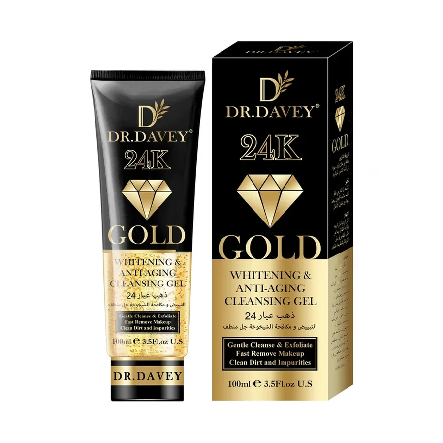 غسول الوجه 24k من DR.DAVEY، منتج عناية شخصية 100 g، خدمة OEM/ODM، رمز Dv-6440