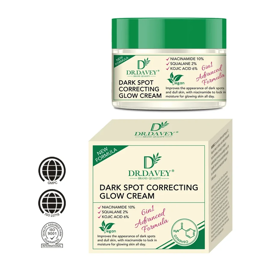 DR. DAVEY 6 in 1 Advanced uneven tone Correcting Glow Cream Vegan for All Skin Types Refreshing Fragrance 50g white background product image