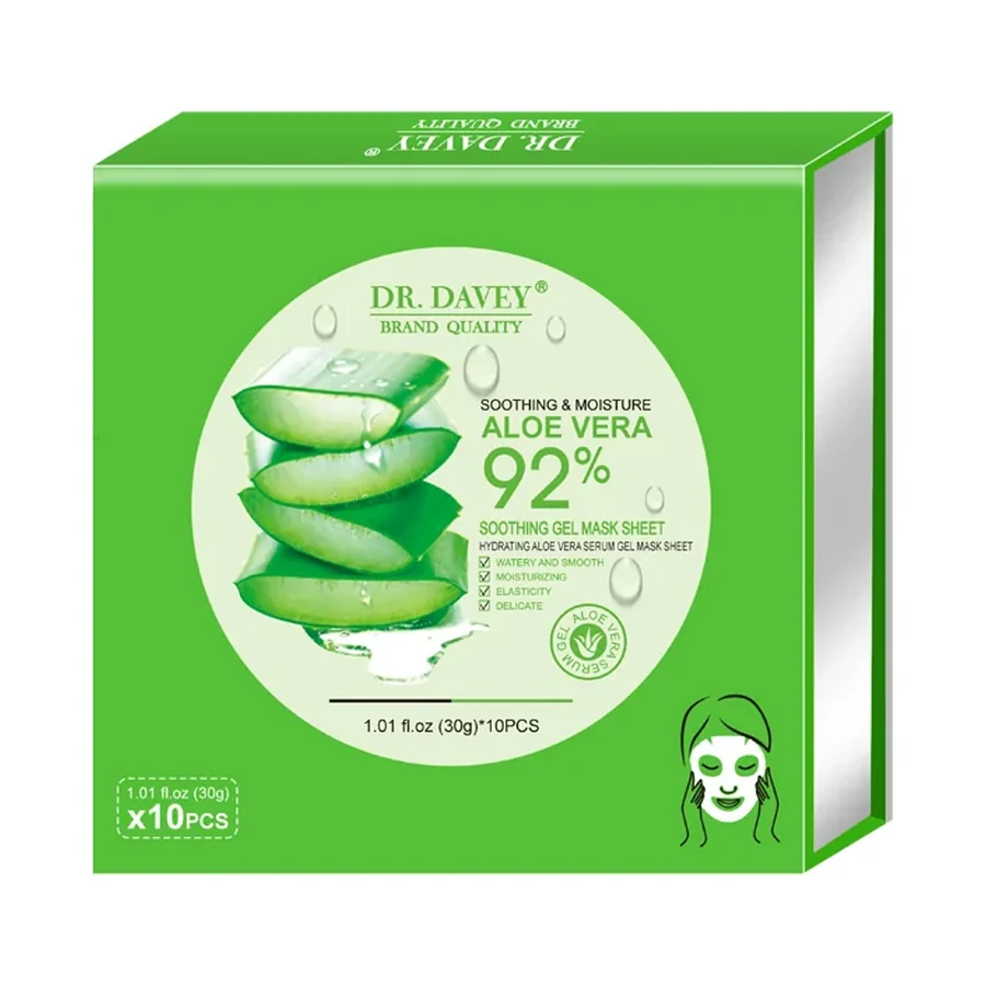 Masque facial en feuille à l'aloe vera DR.DAVEY 30 g OEM/ODM Dv-6122