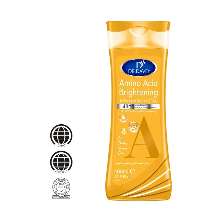 DR.DAVEY Amino Acid Lotion 48H Glow Care & Moisturizing Body Lotion 400ml white background product image for OEM/ODM private label body lotion manufacturing
