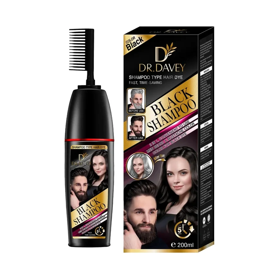 Shampoing pour cheveux noirs DR.DAVEY 200 ml OEM/ODM Dv-6302