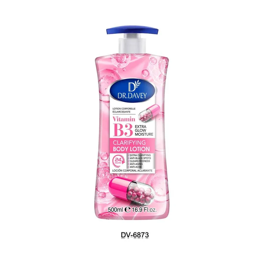 DR.DAVEY B3 Body Lotion B3 Pink Body Lotion model DV-6873 product image for OEM/ODM private label body lotion manufacturing