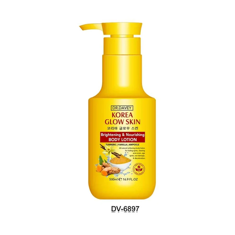 DR.DAVEY Korea Glow Tumeric Body Lotion Body Lotion model DV-6897 product image for OEM/ODM private label body lotion manufacturing