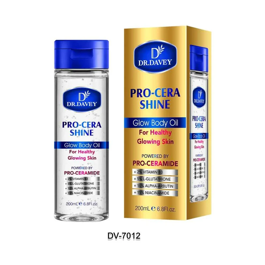 DR.DAVEY Pro-cera SHINE GLOW BODY OIL model DV-7012 product image for OEM/ODM private label body oil manufacturing