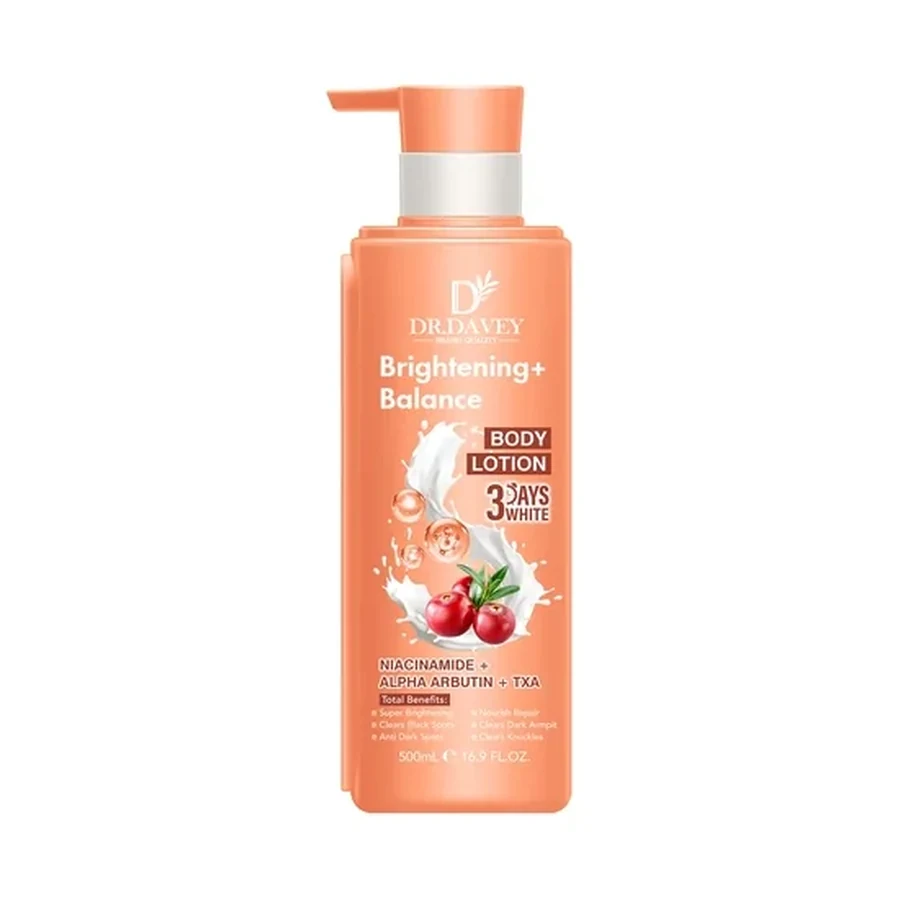 DR.DAVEY Brightening+balance Body Lotion 500 ml OEM/ODM Dv-6909 product image for OEM/ODM private label body lotion manufacturing