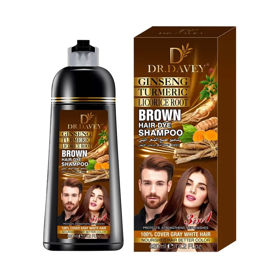Shampooing colorant pour cheveux bruns DR.DAVEY 420 ml OEM/ODM Dv-6428