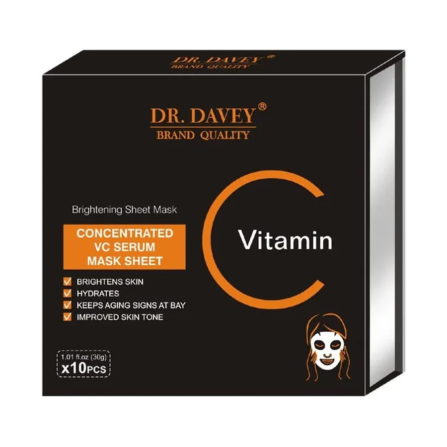 DR.DAVEY C Vitamin C Sheet Face Mask 30 g OEM/ODM Dv-6247 product image for OEM/ODM private label skincare manufacturing