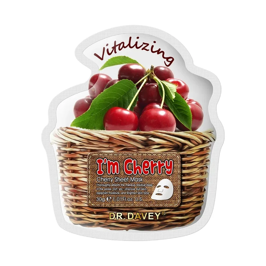 DR.DAVEY Cherry Sheet Face Mask 30 g OEM/ODM Dv-6324 product image for OEM/ODM private label skincare manufacturing