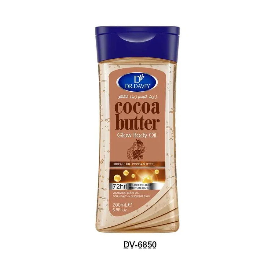 DR.DAVEY Cocoa Butter Body Oil Body Oil model DV-6850 product image for OEM/ODM private label body oil manufacturing