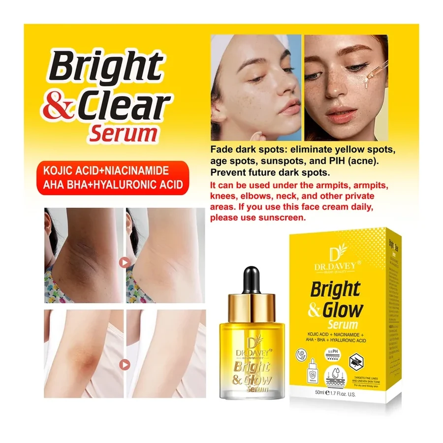 DR.DAVEY Cold Pressed Sweet Essential Oil with Kojic Body Oil 50ml white background product image for OEM/ODM private label essential oil manufacturing