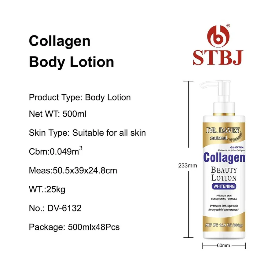 DR.DAVEY Collagen Body Lotion model DV-6132 product image for OEM/ODM private label body lotion manufacturing