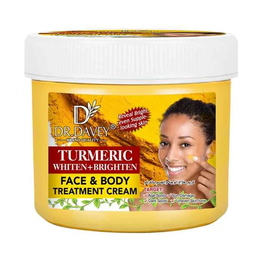 DR.DAVEY Cream Tumeric Face And Body Treatment Cream model DV-6633 product image for OEM/ODM private label body cream manufacturing