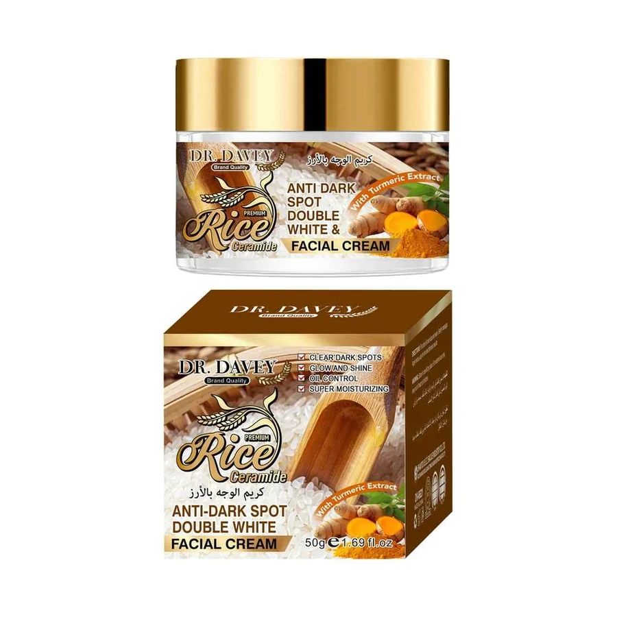 DR.DAVEY Cream Rice Facial Cream model DV-6621 product image for OEM/ODM private label body cream manufacturing
