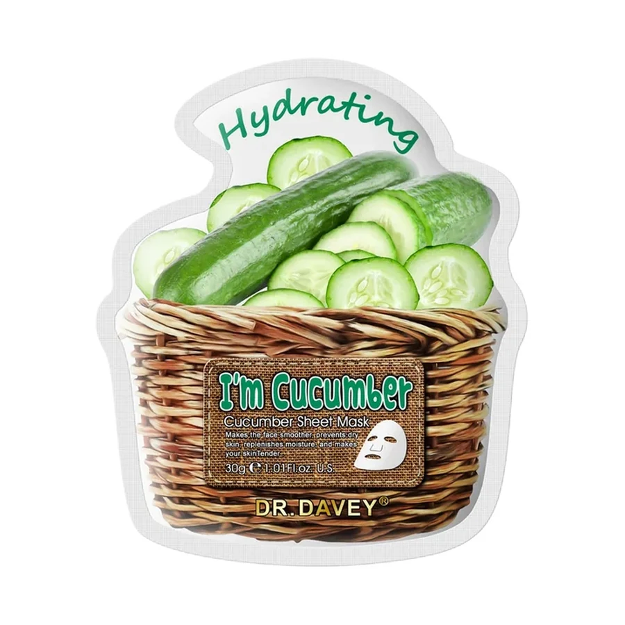 DR.DAVEY Cucumber Sheet Face Mask 30 g OEM/ODM Dv-6321 product image for OEM/ODM private label skincare manufacturing