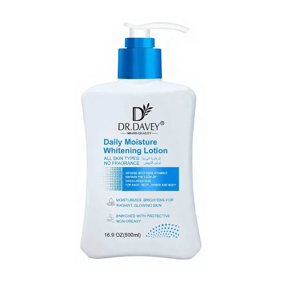 DR DAVEY Dai Wei Vitamin C Daily Moisture Brightening Non greasy No Fragrance Body Lotion 500ml white background product image for OEM/ODM