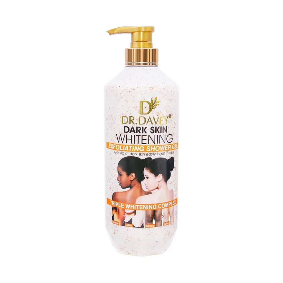 DR.DAVEY Dark Skin Brightening & Moisturizing Shower Gel white background product image for OEM/ODM private label shower gel manufacturing
