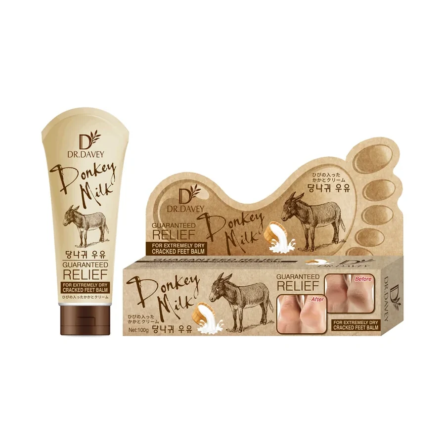 DR.DAVEY Donkey Milk Foot Balm Personal Care Product 100 ml OEM/ODM Dv-6363 product image for OEM/ODM private label personal care product manufacturing