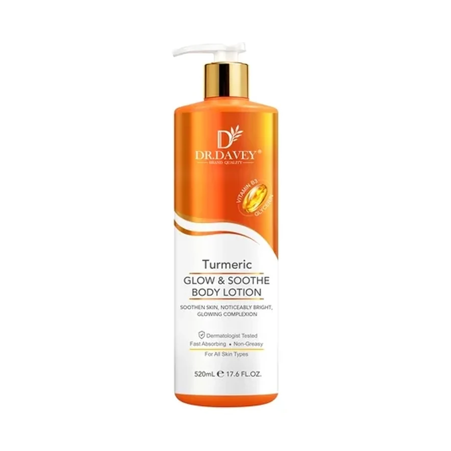 DR.DAVEY Dr.dr.dr.davey Turmeric Glow Body Lotion 520 ml OEM/ODM Dv-6997 product image for OEM/ODM private label body lotion manufacturing
