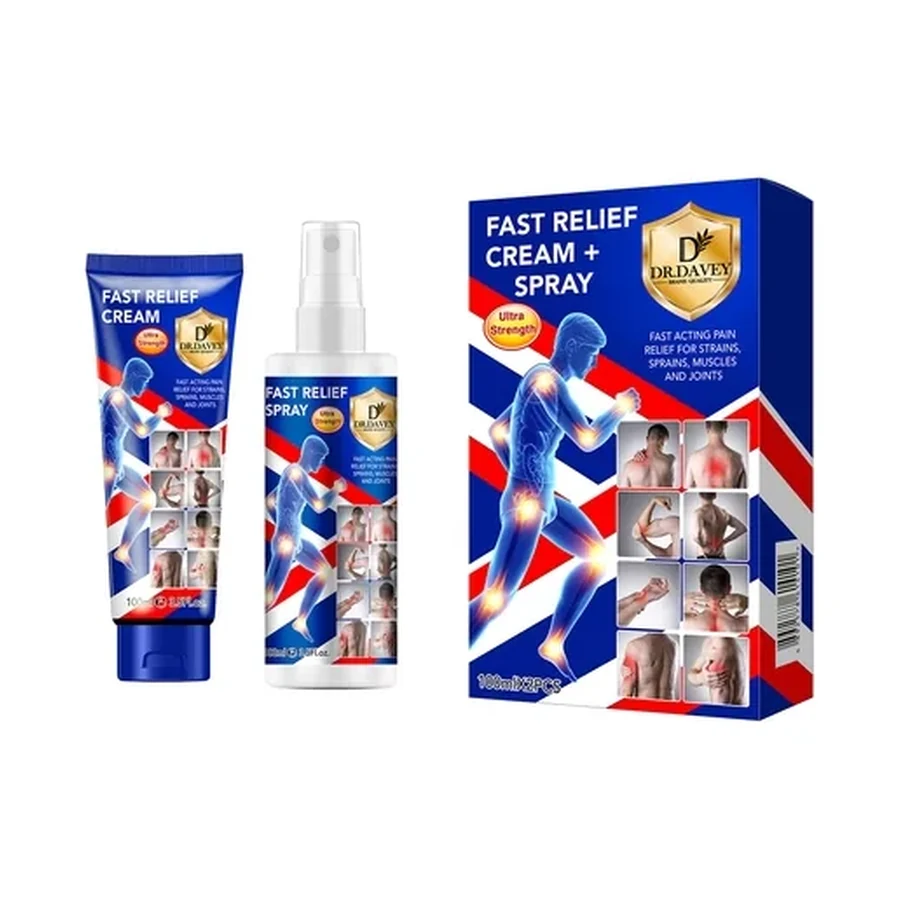 DR.DAVEY + FAST RELIEF CREAM +spray Personal Care Product 100 ml OEM/ODM Dv-6844 product image for OEM/ODM private label personal care product manufacturing