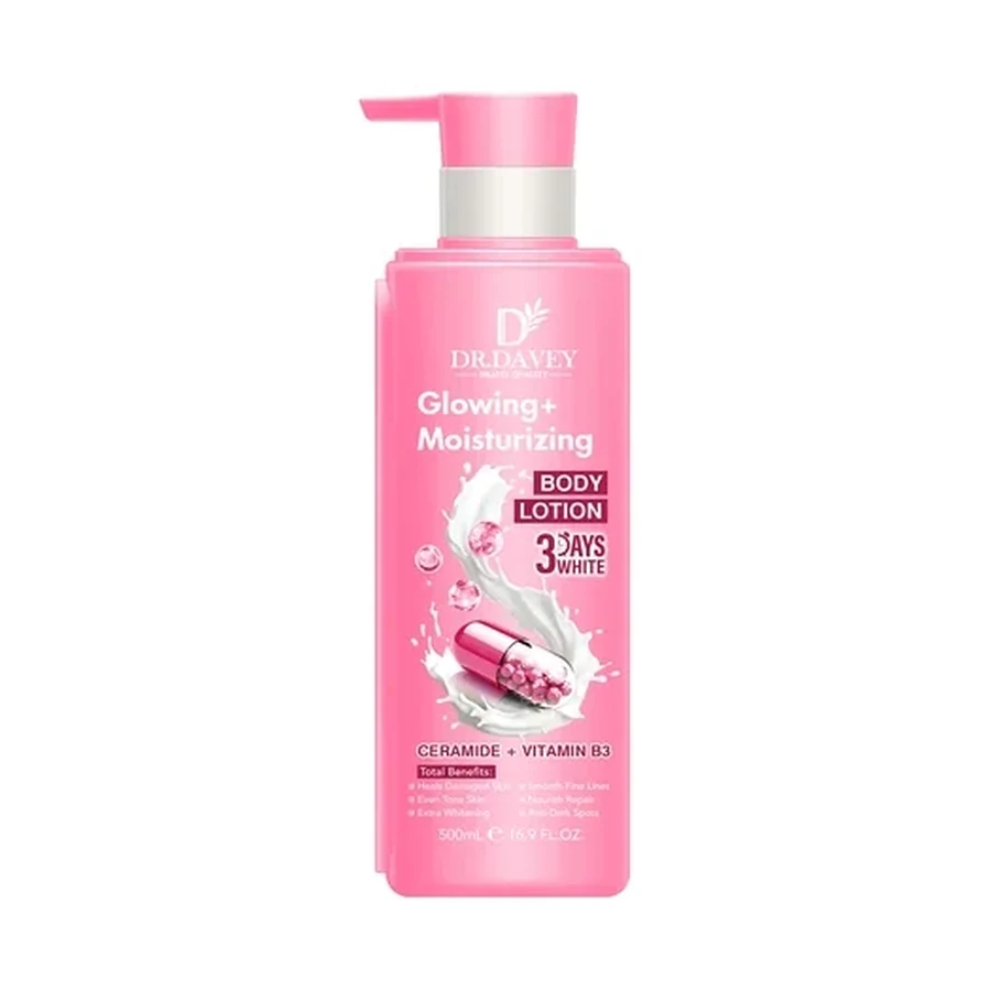 DR.DAVEY Glowing+moisturizing Body Lotion 500 ml OEM/ODM Dv-6910 product image for OEM/ODM private label body lotion manufacturing