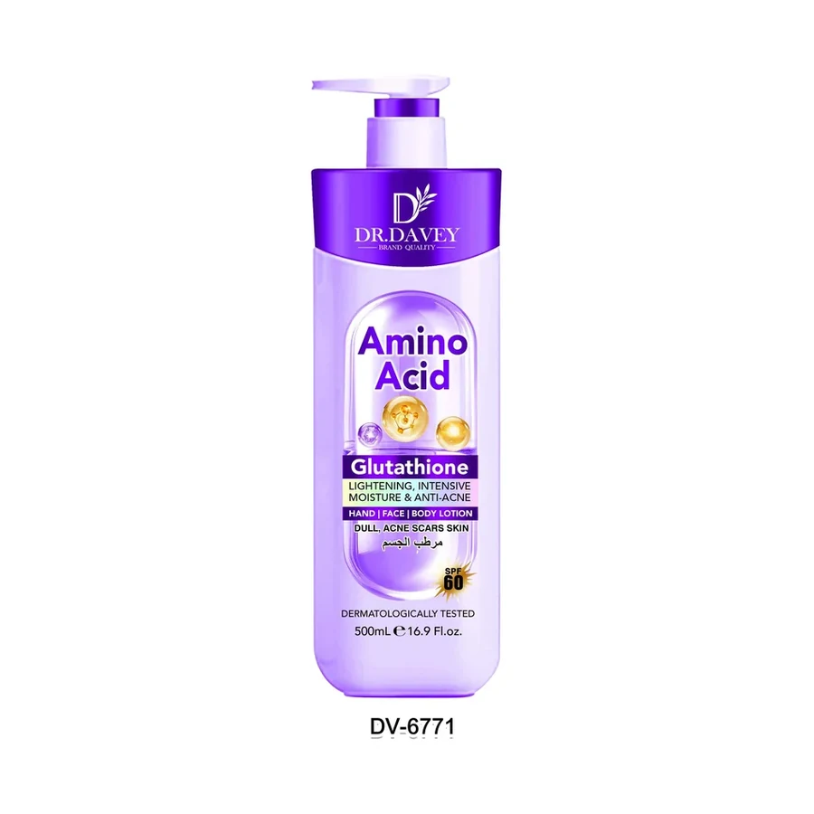 DR.DAVEY Glutathione Body Lotion model DV-6771 product image for OEM/ODM private label body lotion manufacturing