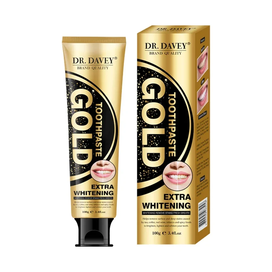DR.DAVEY Gold Toothpaste 100 g OEM/ODM Dv-6108 product image for OEM/ODM private label toothpaste manufacturing