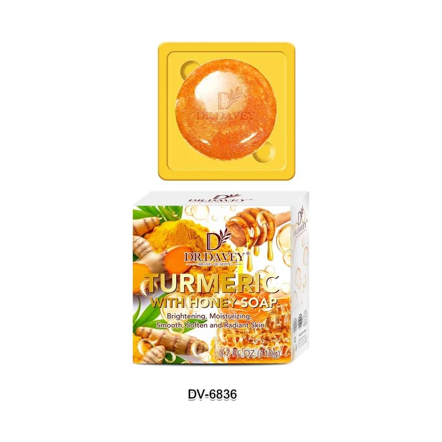 DR.DAVEY Turemeric Honey Brightening Soap model DV-6836 product image for OEM/ODM private label soap manufacturing