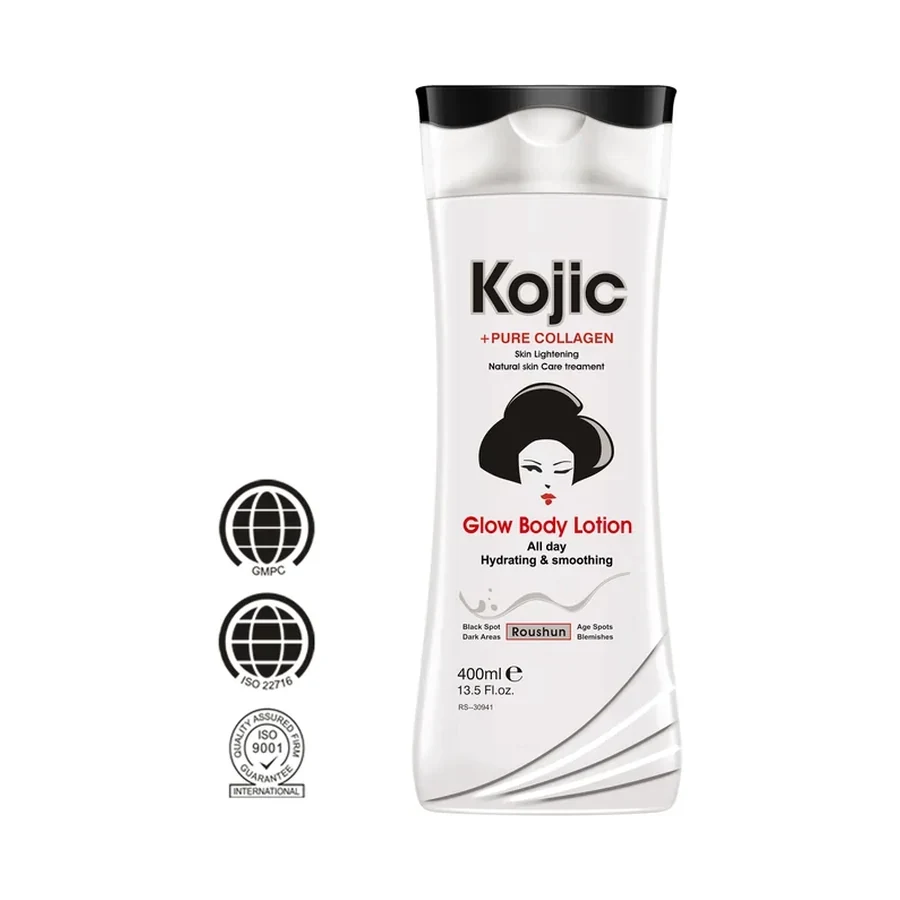 DR.DAVEY Kojic Acid + Pure Collagen Body Lotion 400ml white background product image for OEM/ODM private label body lotion manufacturing