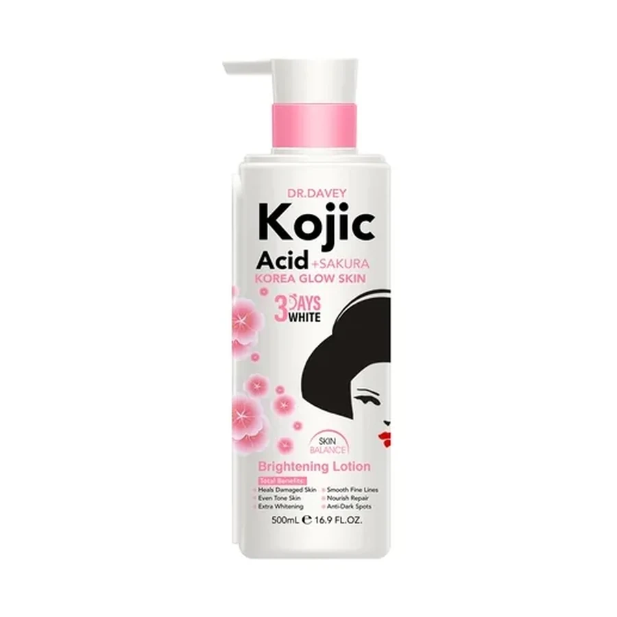 DR.DAVEY Kojic Acid +sakura KOREA GLOW Body Lotion 500 ml OEM/ODM Dv-6911 product image for OEM/ODM private label body lotion manufacturing