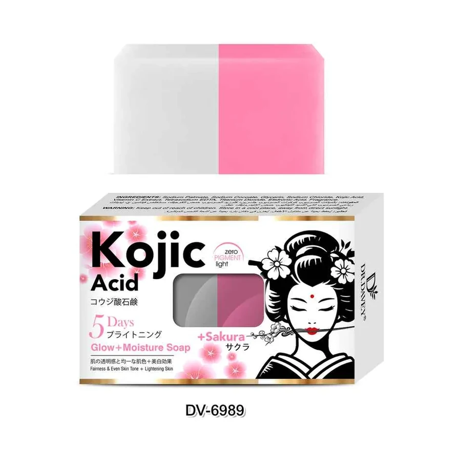 DR.DAVEY Kojic Acid With Sakura Glow Soap model DV-6989 product image for OEM/ODM private label soap manufacturing