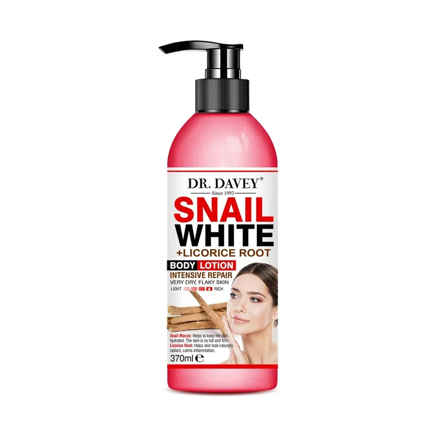 DR.DAVEY Body Lotion Snail White Licorice Root Body Lotion model DV-6464 product image for OEM/ODM private label body lotion manufacturing