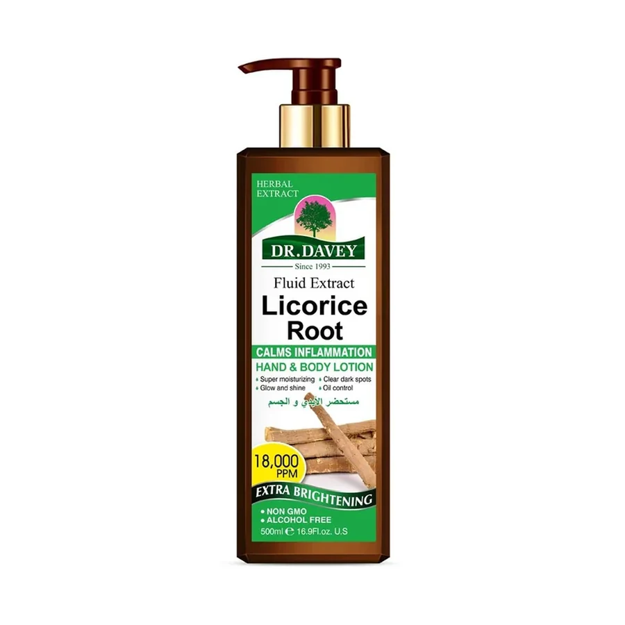 DR.DAVEY Licorice Root Body Lotion 500 ml OEM/ODM Dv-6550 product image for OEM/ODM private label body lotion manufacturing