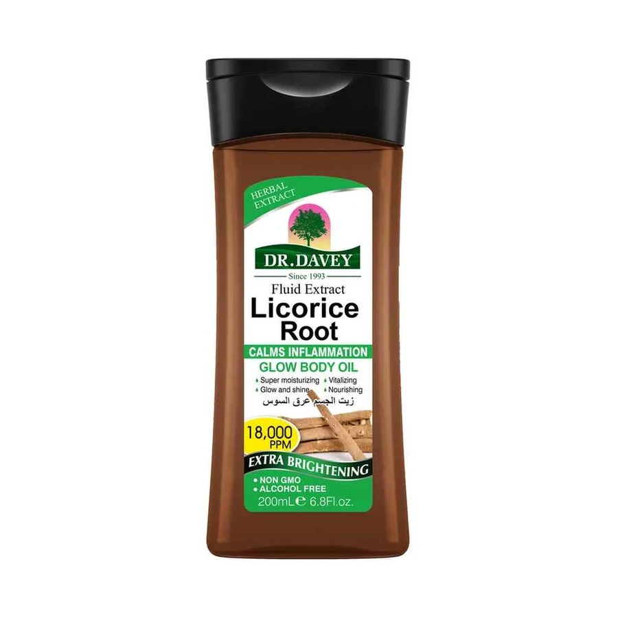 DR.DAVEY Body Oil Licorice Root Glow Body Oil model DV-6590 product image for OEM/ODM private label body oil manufacturing
