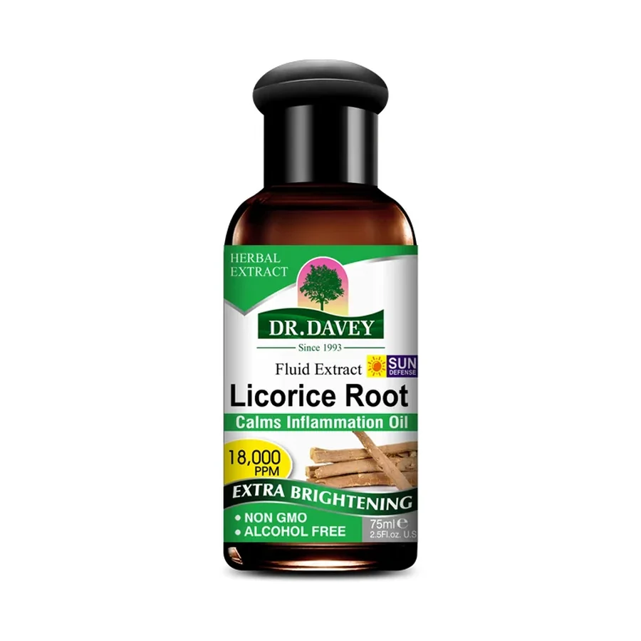 DR.DAVEY Licorice Root Calms Inflammation Body Oil 75 ml OEM/ODM Dv-6407 product image for OEM/ODM private label body oil manufacturing