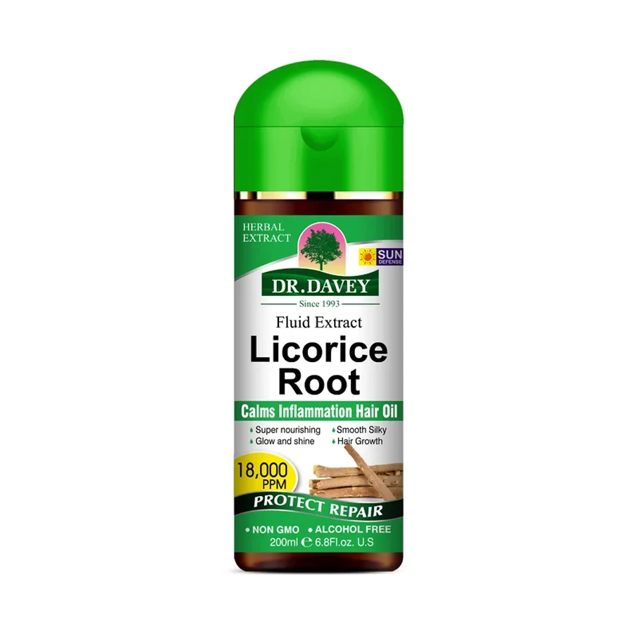 DR.DAVEY Licorice Root Calms Inflammation Hair Body Oil 200 ml OEM/ODM Dv-6408 product image for OEM/ODM private label body oil manufacturing