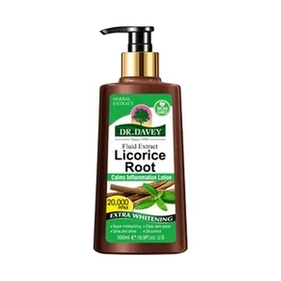 DR.DAVEY Licorice Root Calms Lnflammation Body Lotion 500 ml OEM/ODM Dv-6537 product image for OEM/ODM private label body lotion manufacturing