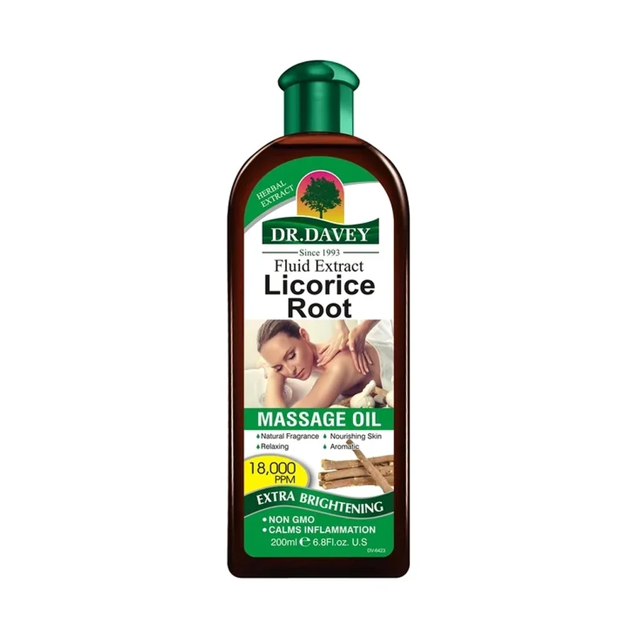 DR.DAVEY Licorice Root Massage Body Oil 200 ml OEM/ODM Dv-6423 product image for OEM/ODM private label body oil manufacturing