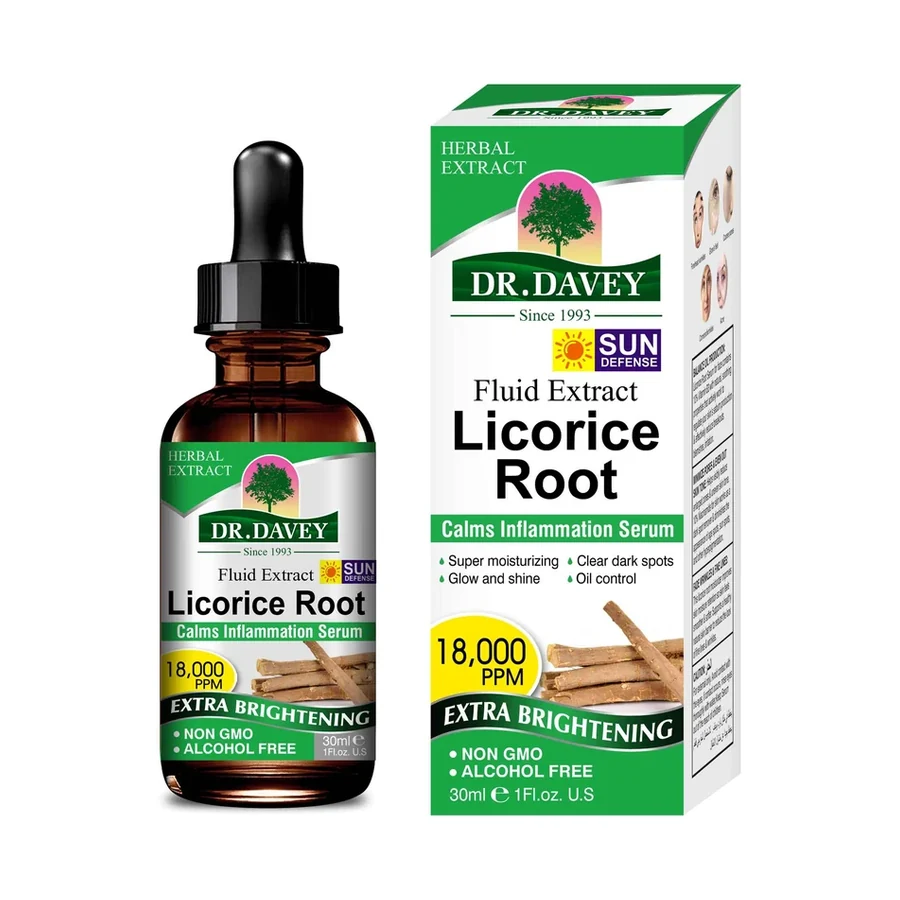 DR.DAVEY Serum Licorice Root Serum model DV-6372 product image for OEM/ODM private label skincare serum manufacturing
