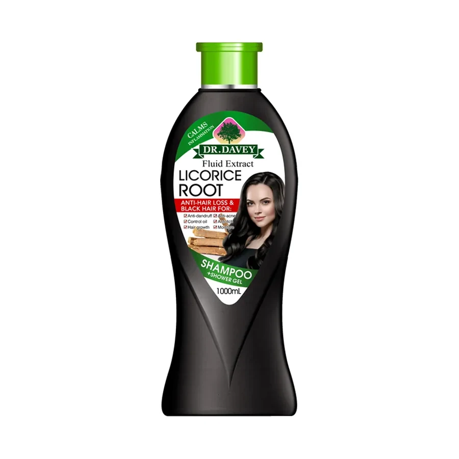 DR.DAVEY + Licorice Root Shampoo+shower Gel Shampoo 1000 ml OEM/ODM Dv-6480 product image for OEM/ODM private label shampoo manufacturing