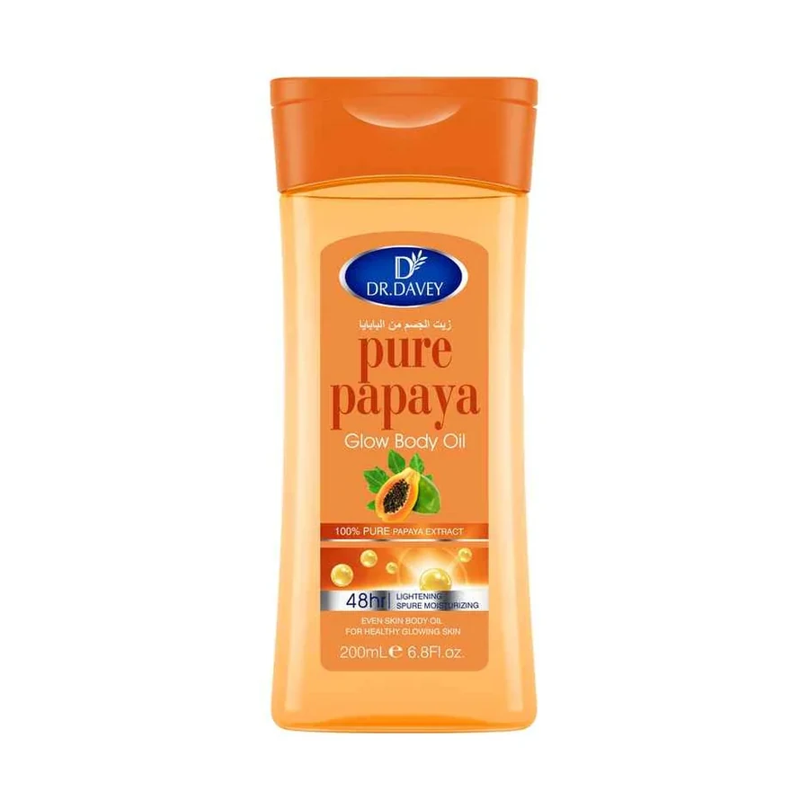 DR.DAVEY Body Oil Papaya Glow Body Oil model DV-6588 product image for OEM/ODM private label body oil manufacturing