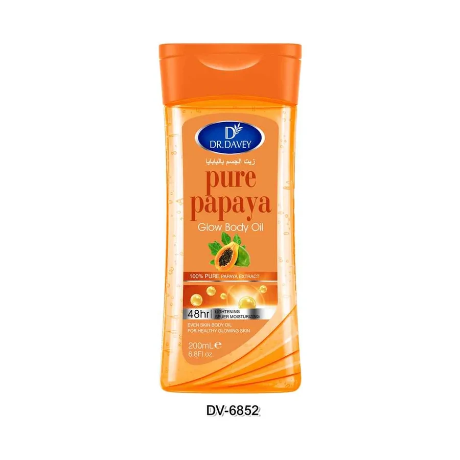 DR.DAVEY Papaya Body Oil Body Oil model DV-6852 product image for OEM/ODM private label body oil manufacturing