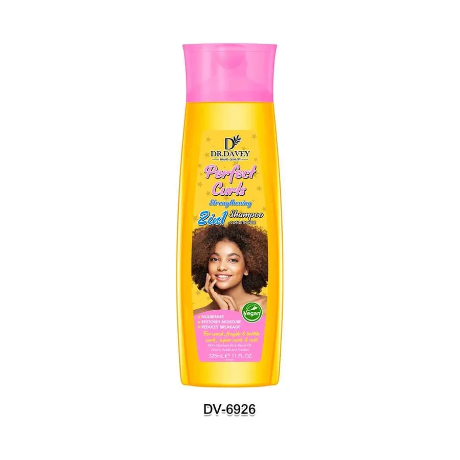 DR.DAVEY Perfext Curls Strengthening 2in1 Hair Shampoo model DV-6926 product image for OEM/ODM private label shampoo manufacturing