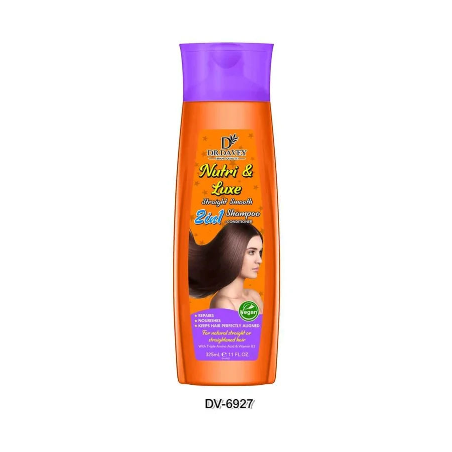 DR.DAVEY Nurti And Luxe Straight Smooth 2in1 Hair Shampoo model DV-6927 product image for OEM/ODM private label shampoo manufacturing