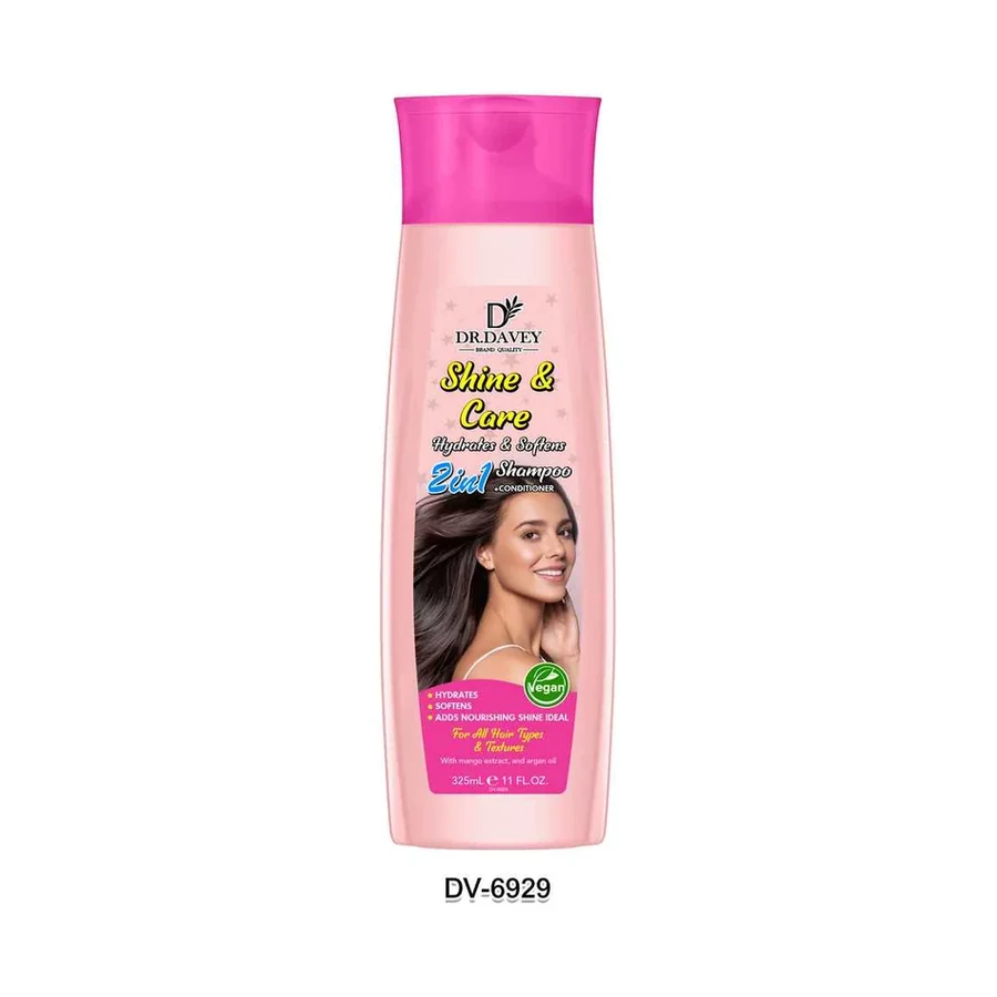 DR.DAVEY Shine And Care Hydrates 2in1 Hair Shampoo model DV-6929 product image for OEM/ODM private label shampoo manufacturing